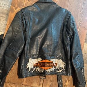 COPY - VINTAGE Diamond Leather Collection Harley Davidson Motorcycle Jkt medium
